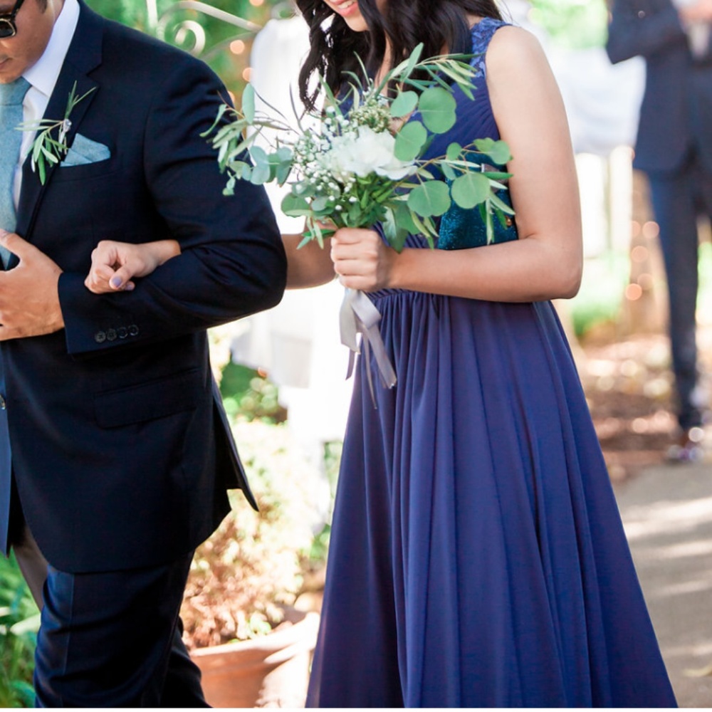 JJ’s House A Line V neck dress in Stormy - Picture 4 of 5